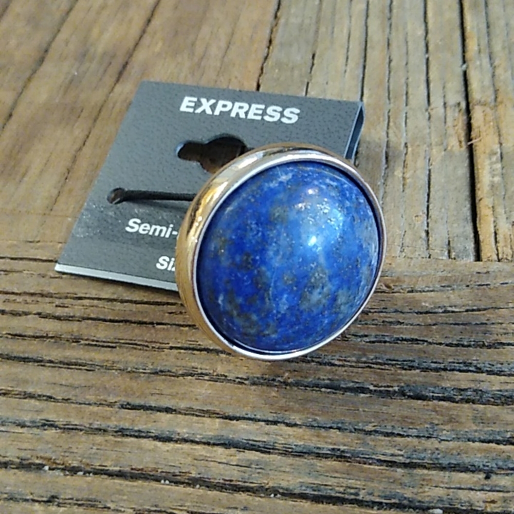Express oversized Semi-Precious Blue stone ring